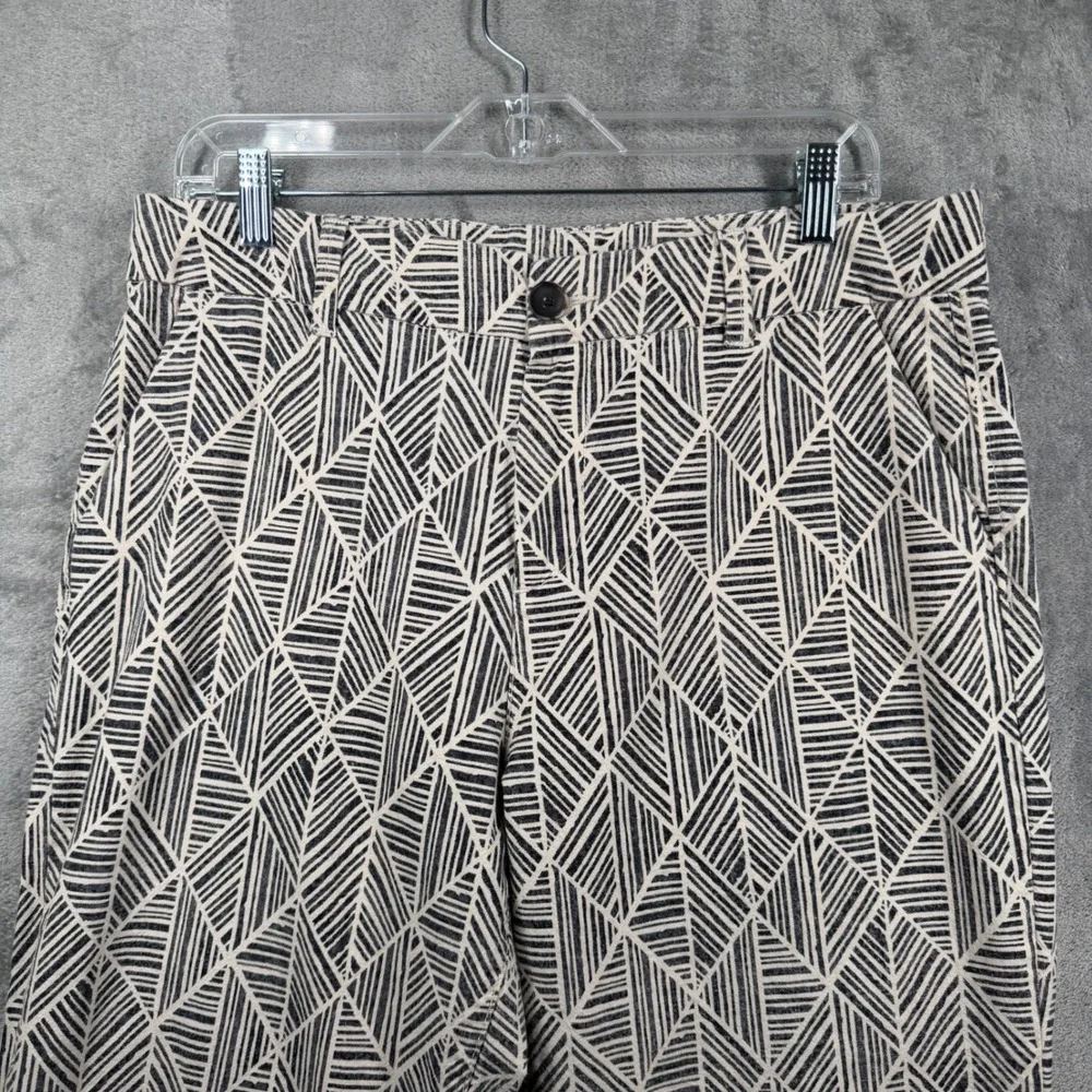 Soft Surroundings Geometric Crop Pants Boho Resort Coastal Cruise Casual Size 14